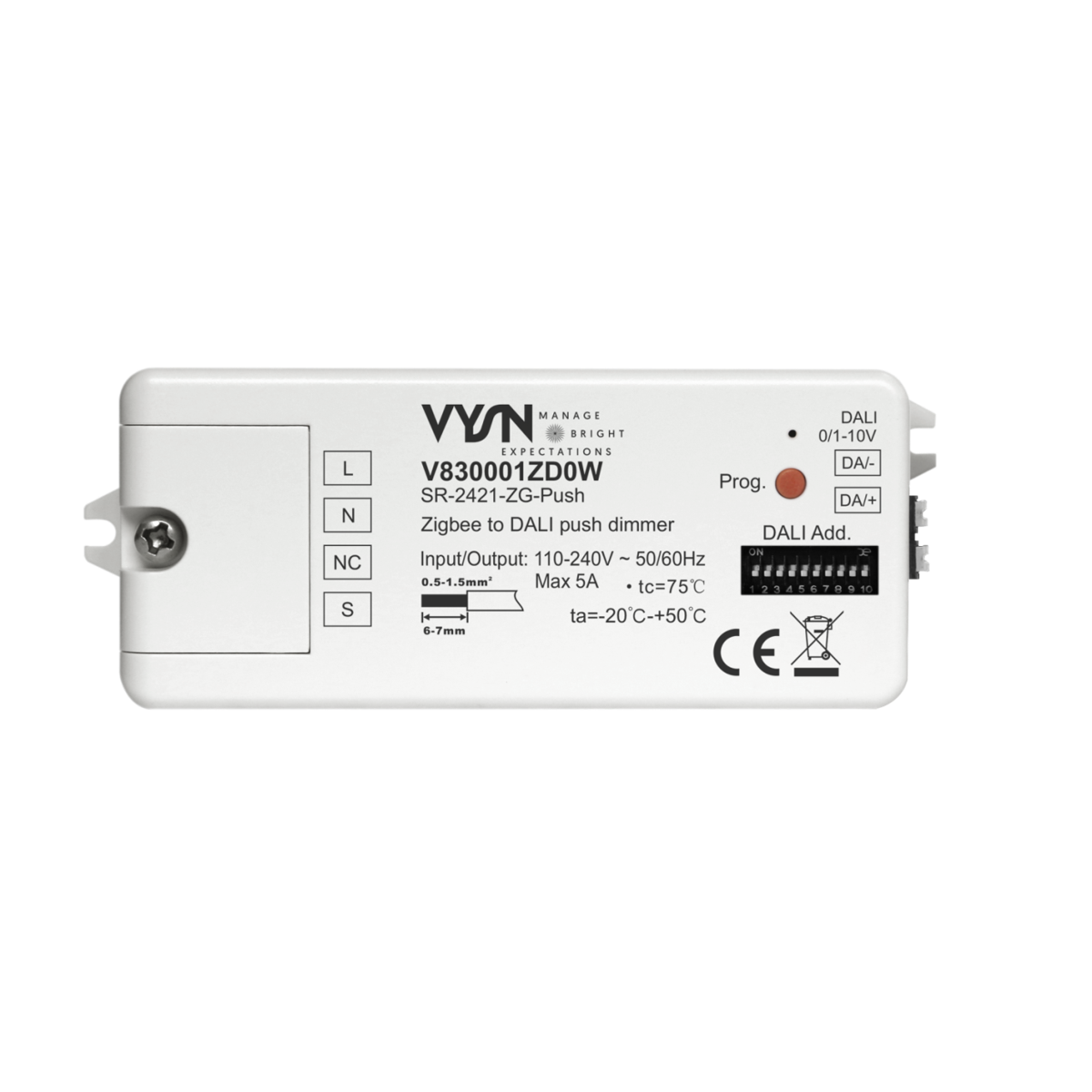 Zigbee zu DALI Push-Dimmer
