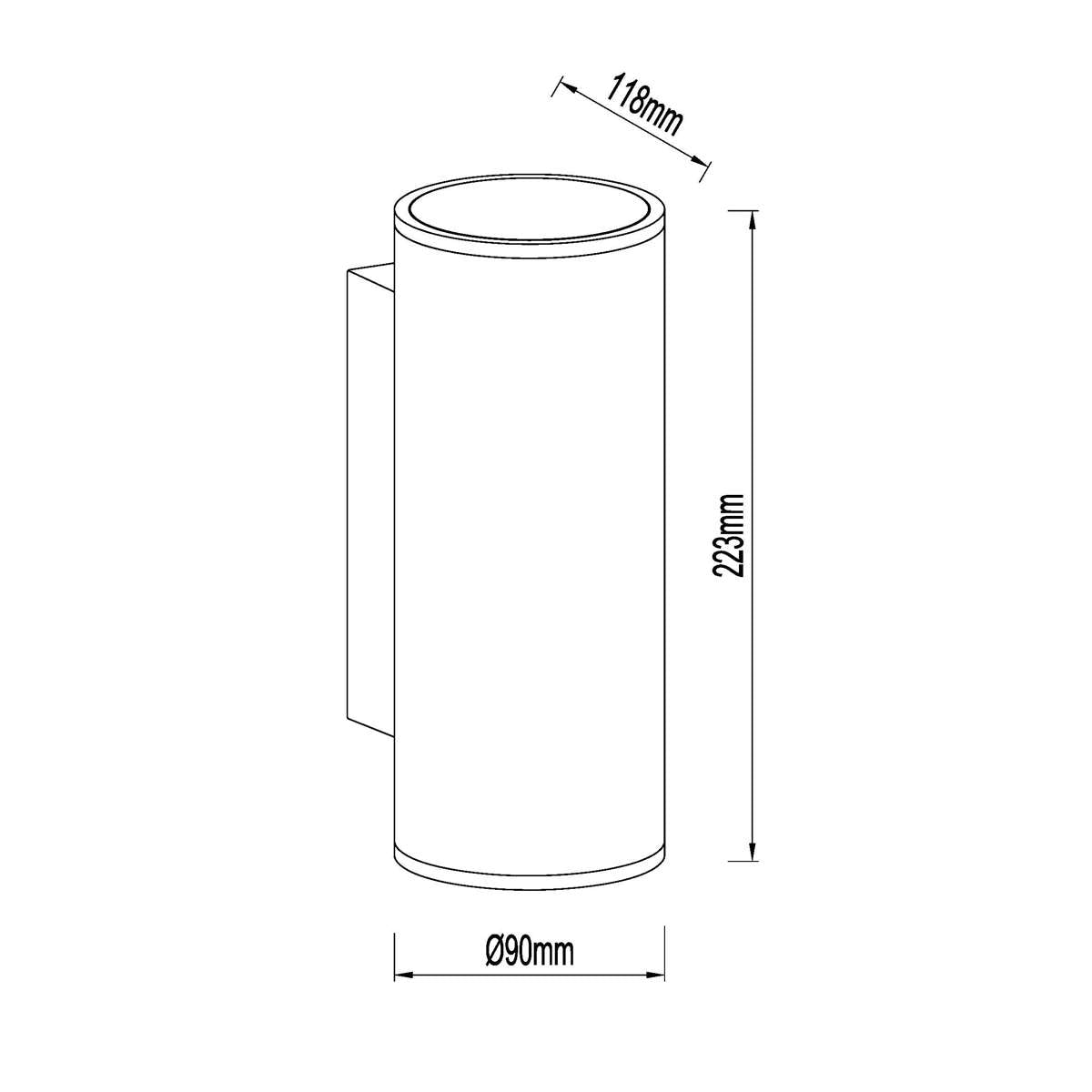 Obox Wand rund Up-Down