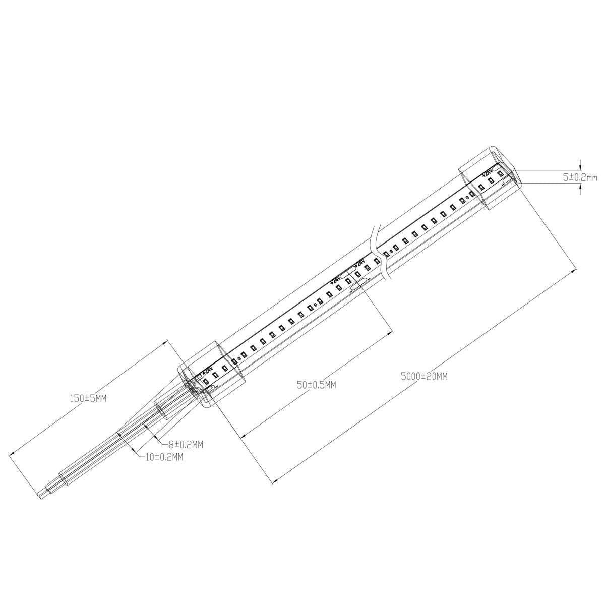 CSP LED-Streifen IP68