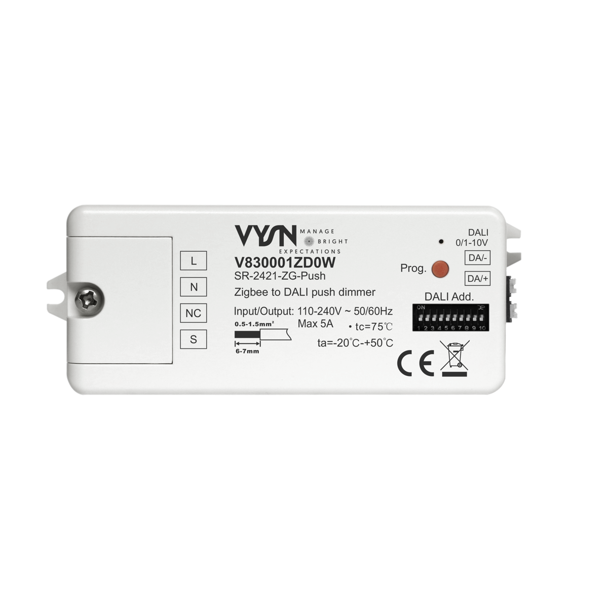 Zigbee zu DALI Push-Dimmer
