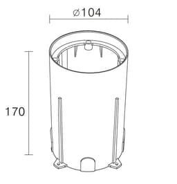 InGround mounting pot M view 2