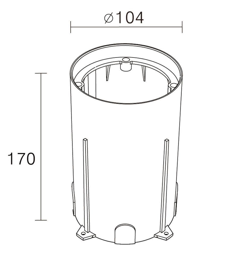 InGround mounting pot M - Alternative view