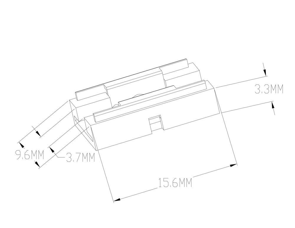180° CSP Strip connector - Alternative view