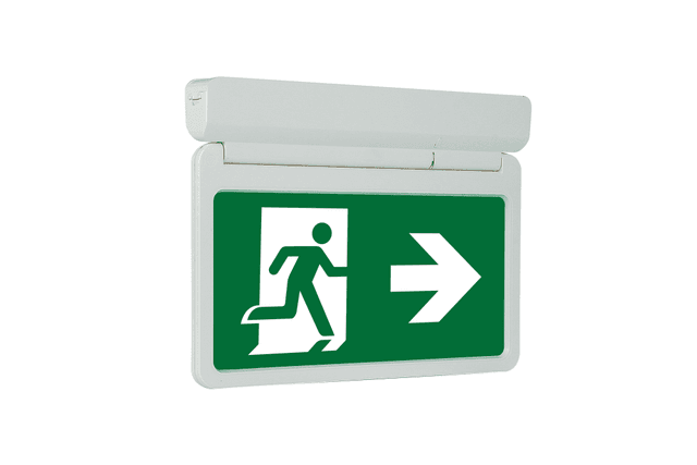 LED Emergency Exit Sign, Wall or Ceiling Mounted, 230V, 2W, selftest
